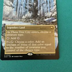 Wizards of the Coast Three Tree City Bloomburrow 0340 Rare Legendary Land 2024 - Image 5