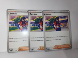 Carmine 103/131 Prismatic Evolutions Pokemon TCG 3x Playset - Image 1
