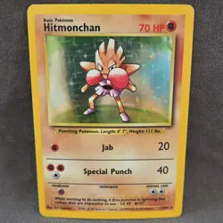 Pokemon TCG Hitmonchan Base Set 7/102 Basic 70 HP Holo Rare Holo Card - Image 1