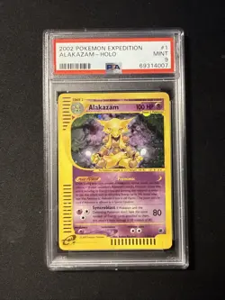 2002 Pokemon Expedition Alakazam Holo #1 Psa9 - Image 1