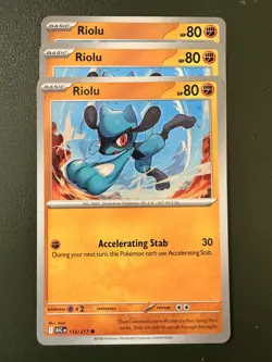 3x Pokemon TCG Riolu Playset 112/217 Ascended Heroes ME2.5 NM - Image 1