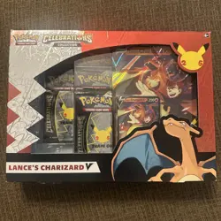 Pokemon TCG Celebrations Collection Box Lance's Charizard V New read description - Image 1