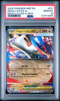 2025 POKEMON MEP EN-ME BLACK STAR PROMO MEGA LATIAS EX BOX MEGA LATIAS EX PSA 10 - Image 1