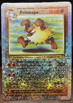 2002 Pokemon Legendary Collection #59 Primeape Reverse Holo Foil - Image 1