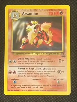 Pokemon Arcanine Promo WoTC Promo 1999 06/53 LP - Image 1
