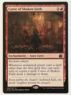 Curse of Shaken Faith Innistrad: Midnight Hunt Non-Foil Regular MTG - Image 1