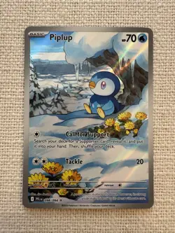 Pokemon TCG Piplup Illustration Rare 098/094 Phantasmal Flames NM - Image 1