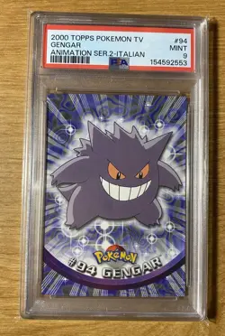 Gengar 2000 Topps Pokemon TV Animation Series 2 PSA 9 Mint #94 ITALIAN New Cert - Image 1