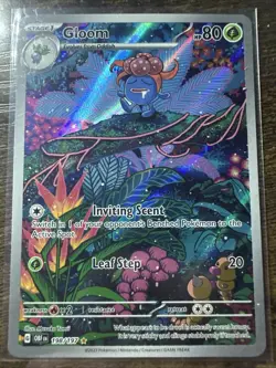 Gloom 198/197 Illustration Rare, Obsidian Flames, Full Art Holo, Pokemon TCG, NM - Image 1