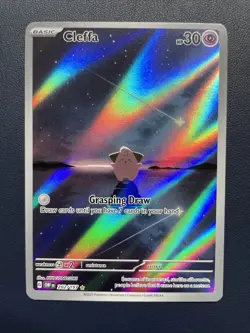 1x Pokemon TCG Cleffa 202/197 SP03: Obsidian Flames Illustration Rare Holo NM - Image 1