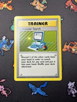 Pokemon Computer Search 71/102 Base Set - 4th Print - LP - Image 1