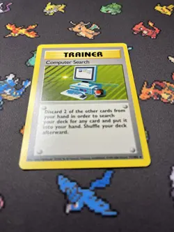 Pokemon Computer Search 71/102 Base Set - 4th Print - LP - Image 2