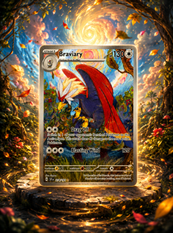 Pokemon Braviary - 214/191 - SV08: Surging Sparks (SSP) NM/M Holo - Image 1