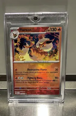 Pokemon Flareon poke Ball Pattern Rare Holo Prismatic Evolutions 013/131 - Image 1