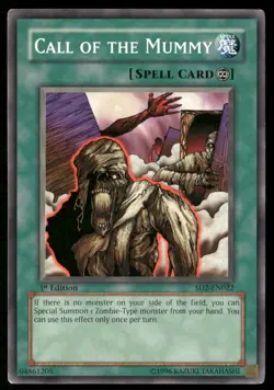 Call of the Mummy SD2-EN022 Structure Deck: Zombie Madness Yu-Gi-Oh 1st Edition - Image 1