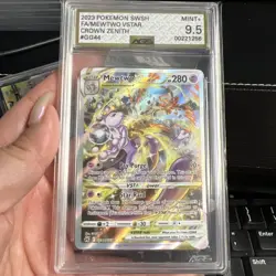 Pokemon SWSH Crown Zenith Mewtwo VSTAR GG44/GG70 Galarian Gallery 💎 AGS 9.5 💎 - Image 1