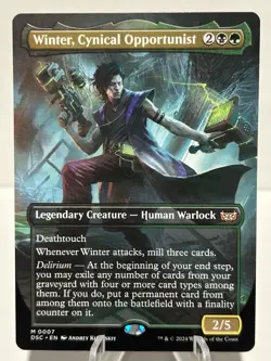 Winter, Cynical Opportunist (Borderless) 7 M Commander: Duskmourn NM MTG - Image 1