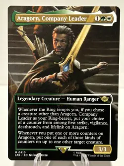 Aragorn, Company Leader (Borderless) 410 R The Lord of the Rings NM MTG - Image 1