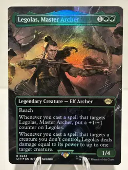 Legolas, Master Archer (Borderless) 435 R The Lord of the Rings FOIL NM MTG - Image 1