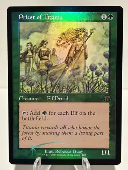 Priest of Titania (Retro Frame) 428 U Modern Horizons 3 FOIL NM MTG - Image 1