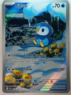 Piplup 098/094 Illustration Rare Phantasmal Flames Pokemon Near Mint - Image 1