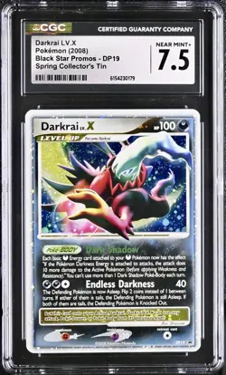 Pokemon Darkrai LV.X DP19 Diamond and Pearl Black Star Promo Holo - CGC 7.5 - Image 1