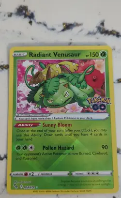Radiant Venusaur 004/078 Pokemon GO Holo - Image 1