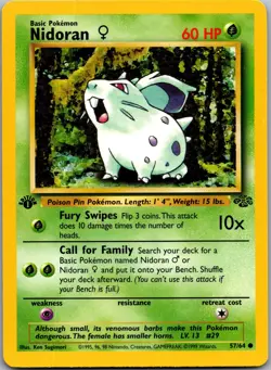 Nidoran F 57/64 Common Jungle Pokemon Near Mint - Image 1