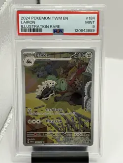 2024 Pokemon Lairon Illustration Rare Twilight Masquerade 184/167 PSA 9 MINT - Image 1