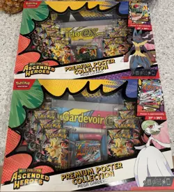 Pokemon Ascended Heroes Premium Poster Collection Lucario & Gardevoir Sealed - Image 1