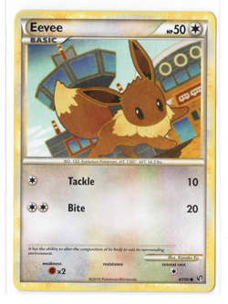 2010 Eevee Pokemon Undaunted Common 47/90 LP - Image 1