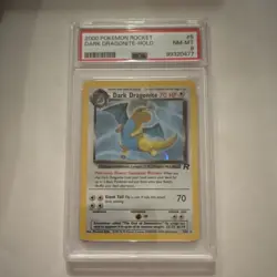 2000 Pokemon Team Rocket Dark Dragonite Holo 5/82 PSA 8 - Image 1