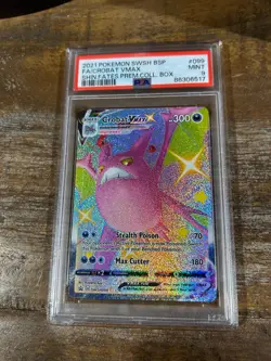 POKEMON 2021 Shining Fates Prem Coll Box Full Art CROBAT Vmax Promo #099 PSA 9 - Image 1