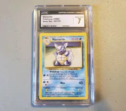 Wartortle 42/102 Base Set Unlimited English Pokemon 1999 CGC NEAR MINT 7 - Image 1