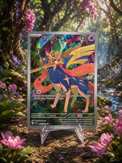 Pokemon TCG Zacian Holo Illustration Rare 100/094 ME02: Phantasmal Flames - Image 1