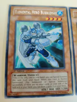 2x Elemental HERO Bubbleman CRV-EN014 1st Edition LP - Image 2