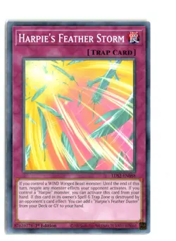 HARPIE'S FEATHER STORM LDS2-EN088 1st EDITION Yugioh TCG NM - Image 1