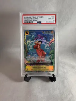 2024 One Piece OP08 EN #109 Monkey D. Luffy Treasure Rare PSA 10 GEM MINT - Image 1