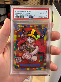 One Piece CCG Monkey D. Luffy Promo #110 ONE PIECE DAY'25 2025 PSA 10 - Image 1