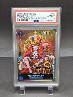 One Piece Monkey.D.Luffy P-043 Convention Promo 2024 Psa 10 - Image 1