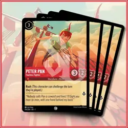 Disney Lorcana TCG: PETER PAN - FEARLESS FIGHTER x4 | Common *IN STOCK* - Image 1