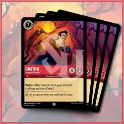 Disney Lorcana TCG: GASTON - ARROGANT HUNTER x4 | Common *IN STOCK* - Image 1