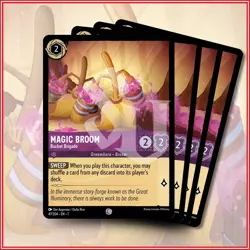 Disney Lorcana TCG: MAGIC BROOM - BUCKET BRIGADE x4 | Common *IN STOCK* - Image 1