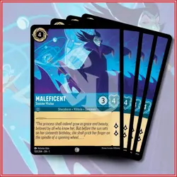 Disney Lorcana TCG: MALEFICENT - SINISTER VISITOR x4 | Common *IN STOCK* - Image 1