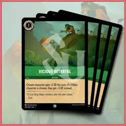 Disney Lorcana TCG: VICIOUS BETRAYAL x4 | The First Chapter Common *IN STOCK* - Image 1