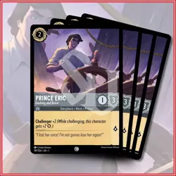 Disney Lorcana TCG: PRINCE ERIC - DASHING AND BRAVE x4 | Common *IN STOCK* - Image 1