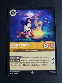 Mickey Mouse - Expedition Leader Super Rare Lorcana Wilds Unknown - Image 1