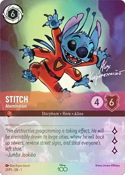 Lorcana Holofoil - Stitch - Abomination (Alternate Art) - 21 / NM / English - Image 1