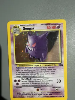 Pokemon Gengar TCG Fossil Holo Card 5/62 Unlimited Holo Rare - Image 3