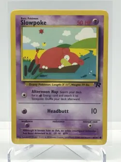 2000 Pokemon Team Rocket Slowpoke 67/82 WOTC Vintage Non-Holo Card LP - Image 1